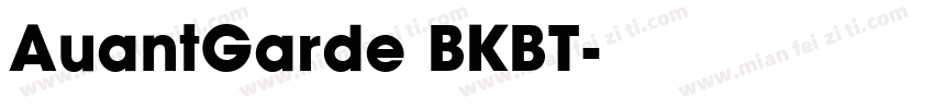 AuantGarde BKBT字体转换
